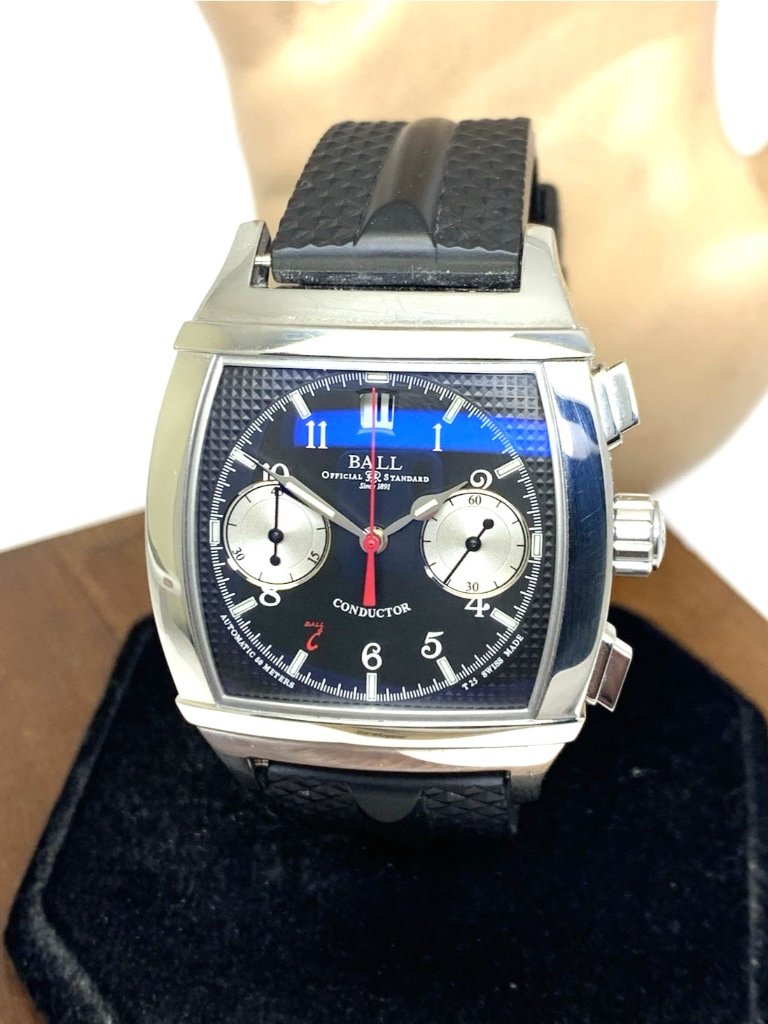 Ball Conductor Mens Watch Cm2068d Automatic Chronograph Black Dial Steel 385mm